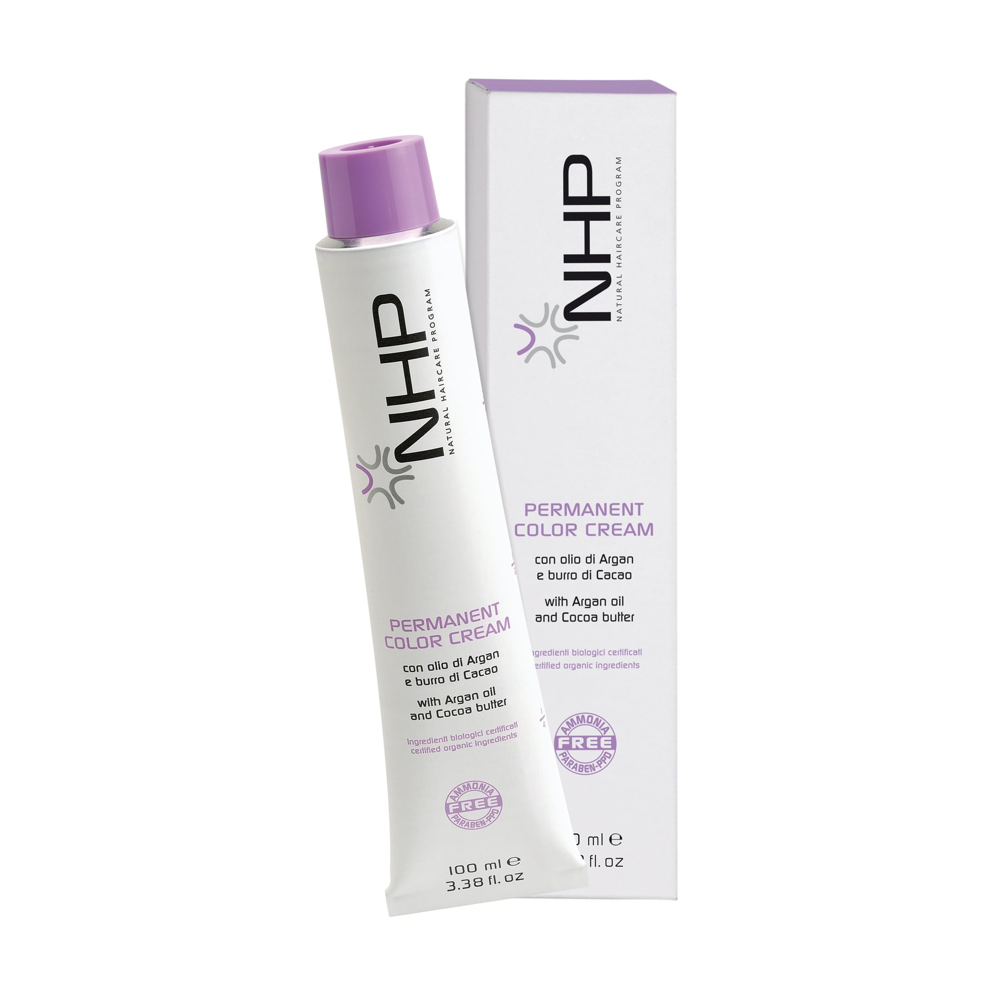 Уцінка! Безаміачна крем-фарба для волосся NHP Permanent Color Cream, 4.56 Коричневий червоне дерево, 100 мл