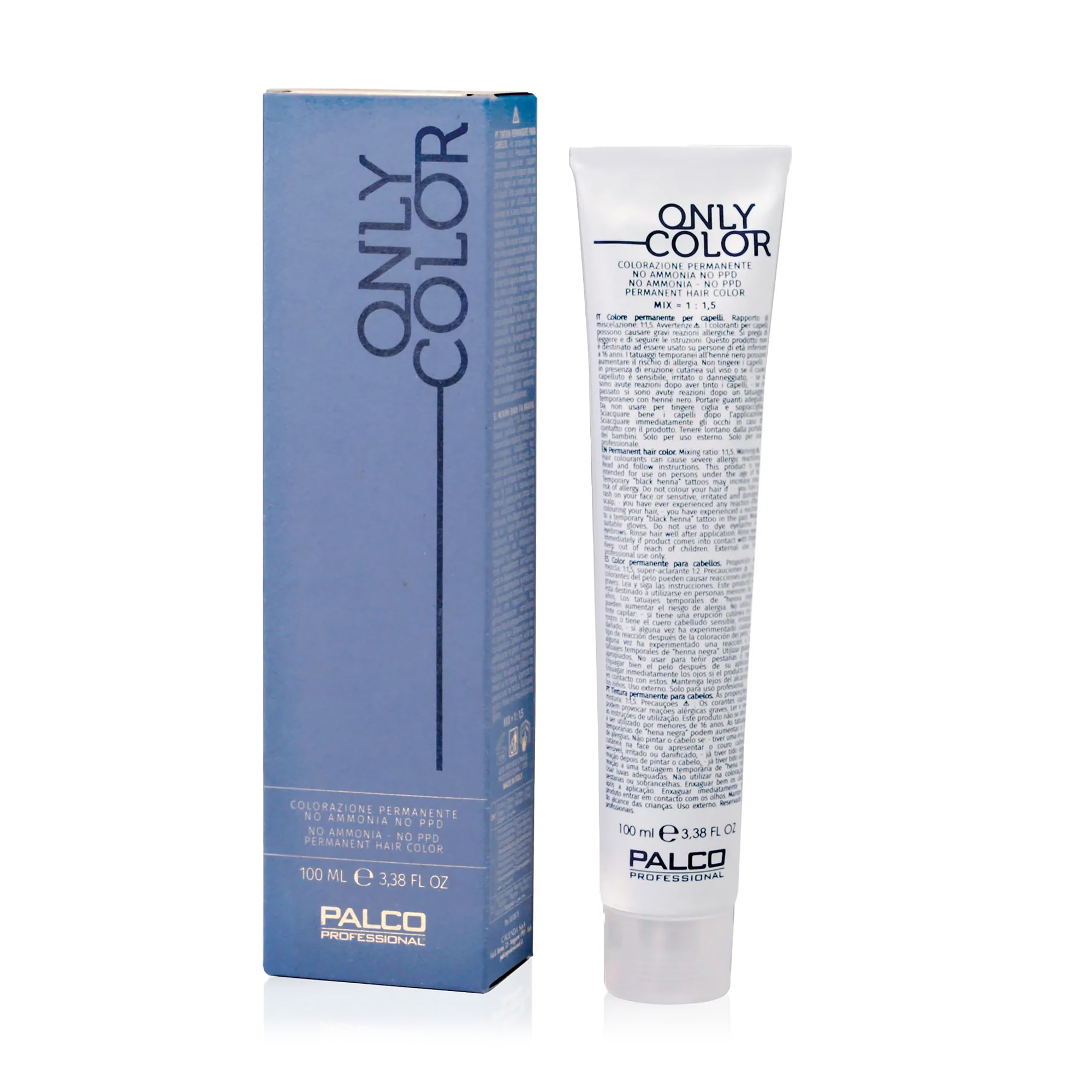 Уцінка! Безаміачна крем-фарба для волосся Palco Professional Only Color 7.23 Блонд середній золотий ірис, 100 мл